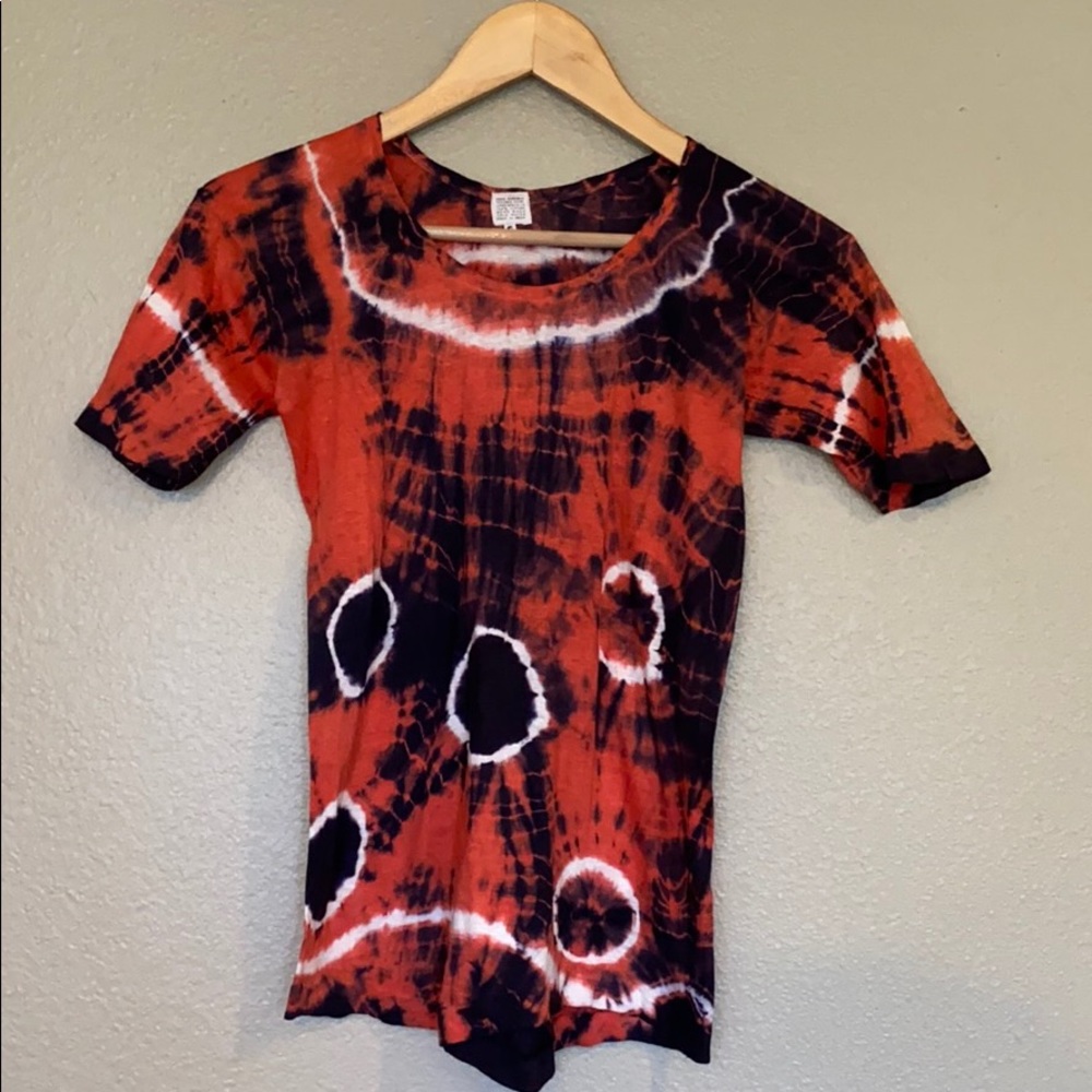 Vintage Short Sleeved Shirt Tie-dyed SZ S